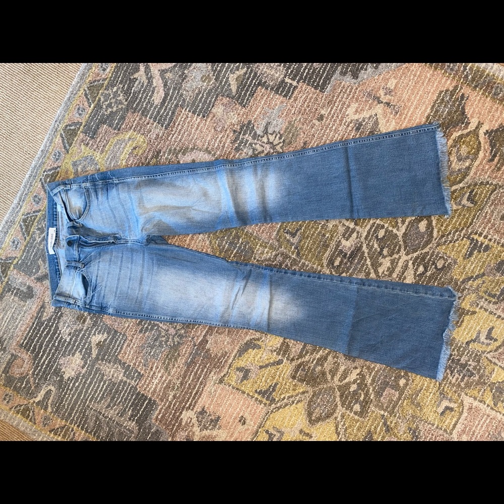 Hidden denim flare jeans
